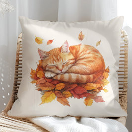 Gemütliches Schlafginger Katzenkissen - Creme Edit Kissen