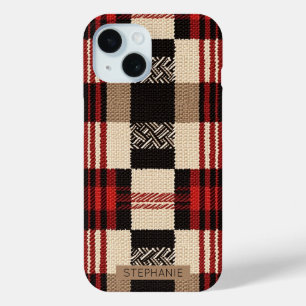 Gemütliches Strick Patchwork - Vintager Boho Autum Case-Mate iPhone Hülle