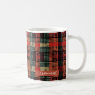 Gemütliches Strick Patchwork - Vintager Boho Autum Kaffeetasse