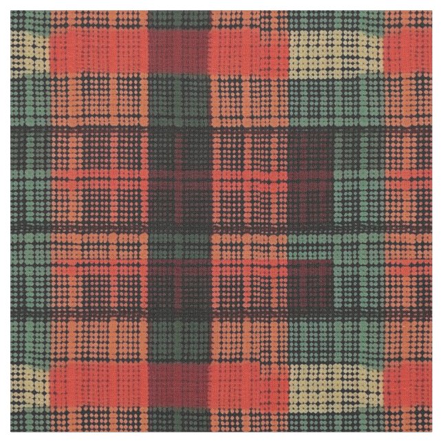 Gemütliches Strick Patchwork - Vintager Boho Autum Stoff (Nahaufnahme)