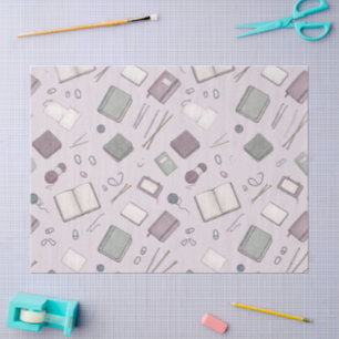 Gemütliches Strickjournal & Häkeln Planner Muster Seidenpapier