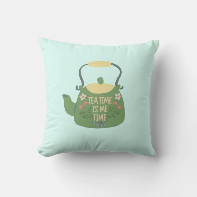 Gemütliches Tea Time Kissen - Elegantes Tea Lover  (Vorderseite)