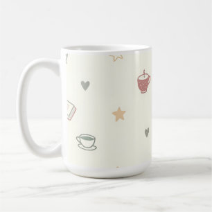 Gemütliches Teebuch-Kerzenmuster Soft Kaffeetasse