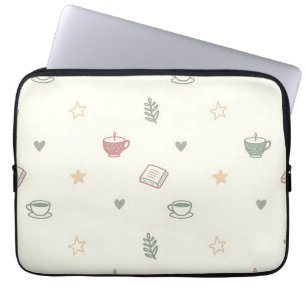 Gemütliches Teebuch-Kerzenmuster Soft Laptopschutzhülle