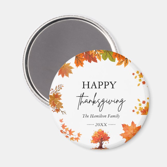 Gemütliches Thanksgiving-Dinner-Party im Herbst Magnet (Vorderseite/Rückseite)