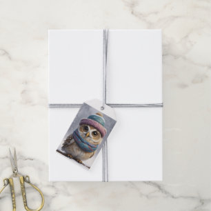 Gemütliches und niedliches Eulengeschenk Geschenkanhänger