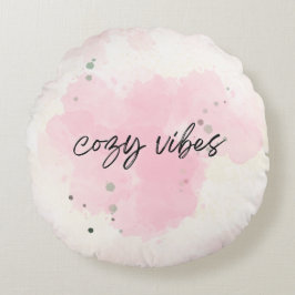 Gemütliches Vibes Pillow - Weich Pastel Wasserfarb Rundes Kissen