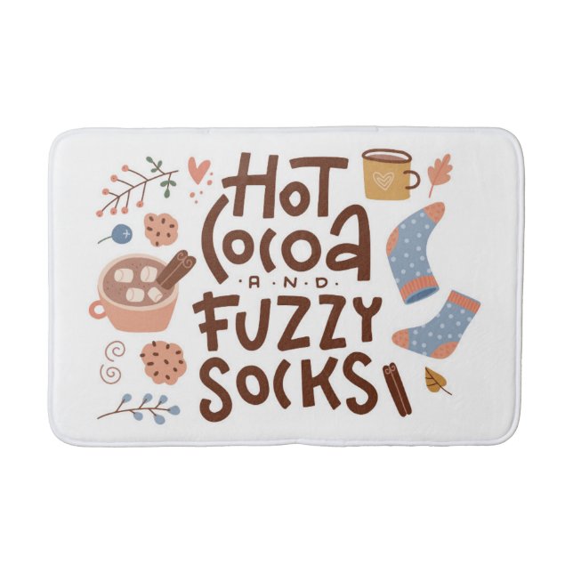 Gemütliches warmes Kokospalmen und Fuzzy Socks Des Badematte (Vorderseite)