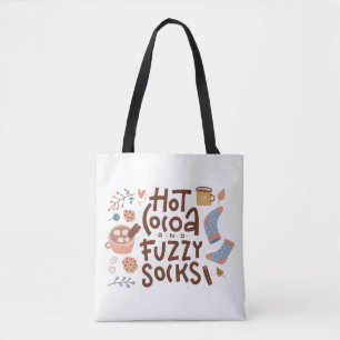 Gemütliches warmes Kokospalmen und Fuzzy Socks Des Tasche