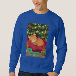Gemütliches Weihnachten mit einer orangefarbenen K Sweatshirt