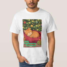Gemütliches Weihnachten mit einer orangefarbenen K T-Shirt