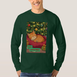 Gemütliches Weihnachten mit einer orangefarbenen K T-Shirt