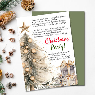 Gemütliches Weihnachts-Party Weihnachtsbaum Gedi Ankündigung