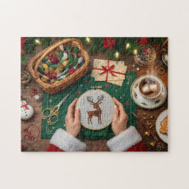 Gemütliches Weihnachtsbastel-Handwerk Rentier-Stic