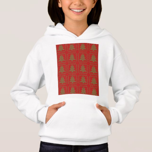 Gemütliches Weihnachtsbaum hässlich Pullover Schac (Vorderseite)