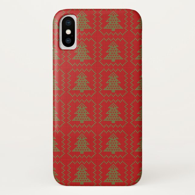 Gemütliches Weihnachtsbaum hässlich Pullover Schac Case-Mate iPhone Hülle (Rückseite)