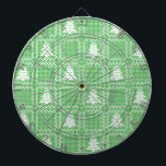 Gemütliches Weihnachtsbaum hässlich Pullover Schac Dartscheibe<br><div class="desc">Muster mit hässlichem Weihnachtspulli und karierter Kiefer</div>