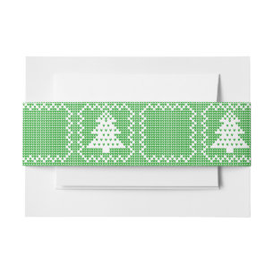 Gemütliches Weihnachtsbaum hässlich Pullover Schac Einladungsbanderole