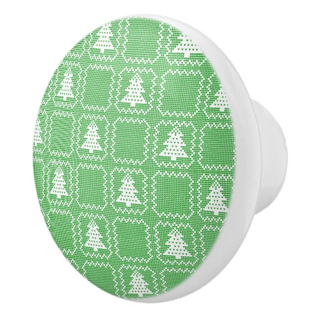 Gemütliches Weihnachtsbaum hässlich Pullover Schac Keramikknauf (Rechts)