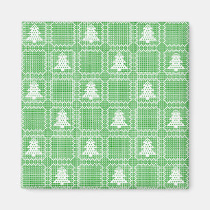 Gemütliches Weihnachtsbaum hässlich Pullover Schac Magnet