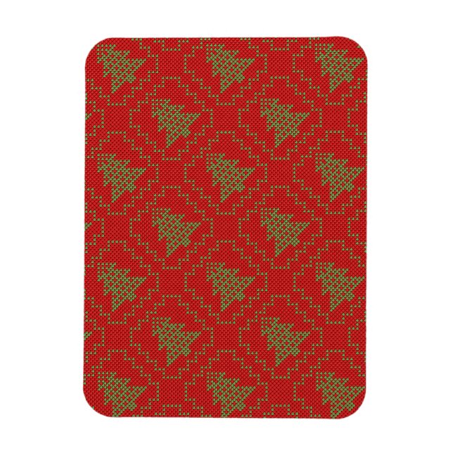Gemütliches Weihnachtsbaum hässlich Pullover Schac Magnet (Vertikal)