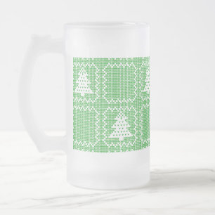 Gemütliches Weihnachtsbaum hässlich Pullover Schac Mattglas Bierglas