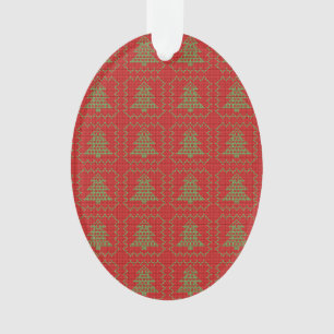 Gemütliches Weihnachtsbaum hässlich Pullover Schac Ornament