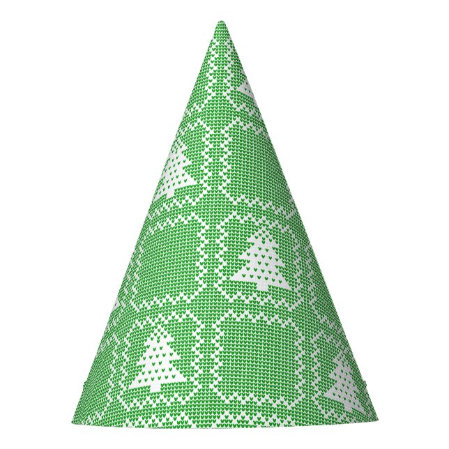 Gemütliches Weihnachtsbaum hässlich Pullover Schac Partyhütchen (Vorderseite)