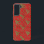 Gemütliches Weihnachtsbaum hässlich Pullover Schac Samsung Galaxy Hülle<br><div class="desc">Muster mit hässlichem Weihnachtspulli und karierter Kiefer</div>