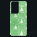 Gemütliches Weihnachtsbaum hässlich Pullover Schac Samsung Galaxy Hülle<br><div class="desc">Muster mit hässlichem Weihnachtspulli und karierter Kiefer</div>