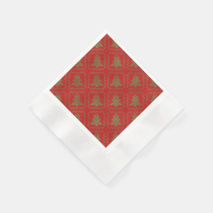 Gemütliches Weihnachtsbaum hässlich Pullover Schac Serviette