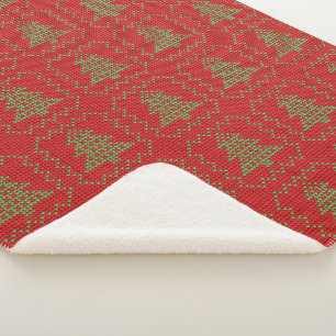 Gemütliches Weihnachtsbaum hässlich Pullover Schac Sherpadecke