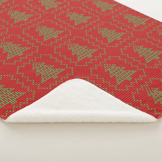 Gemütliches Weihnachtsbaum hässlich Pullover Schac Sherpadecke (3/4)