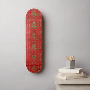 Gemütliches Weihnachtsbaum hässlich Pullover Schac Skateboard
