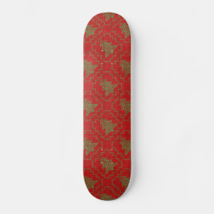 Gemütliches Weihnachtsbaum hässlich Pullover Schac Skateboard