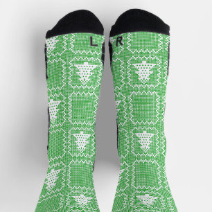 Gemütliches Weihnachtsbaum hässlich Pullover Schac Socken