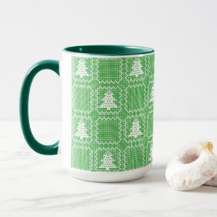Gemütliches Weihnachtsbaum hässlich Pullover Schac Tasse