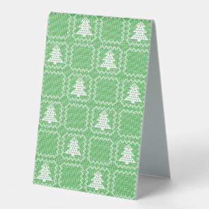 Gemütliches Weihnachtsbaum hässlich Pullover Schac Tischaufsteller