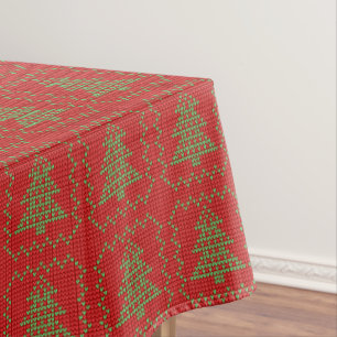 Gemütliches Weihnachtsbaum hässlich Pullover Schac Tischdecke