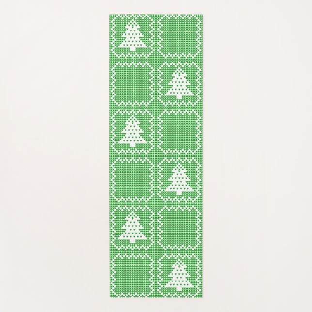 Gemütliches Weihnachtsbaum hässlich Pullover Schac Yogamatte (Vorderseite)