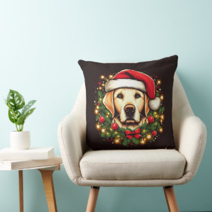 Gemütliches Weihnachtsdekor Labrador Retriever Dog Kissen