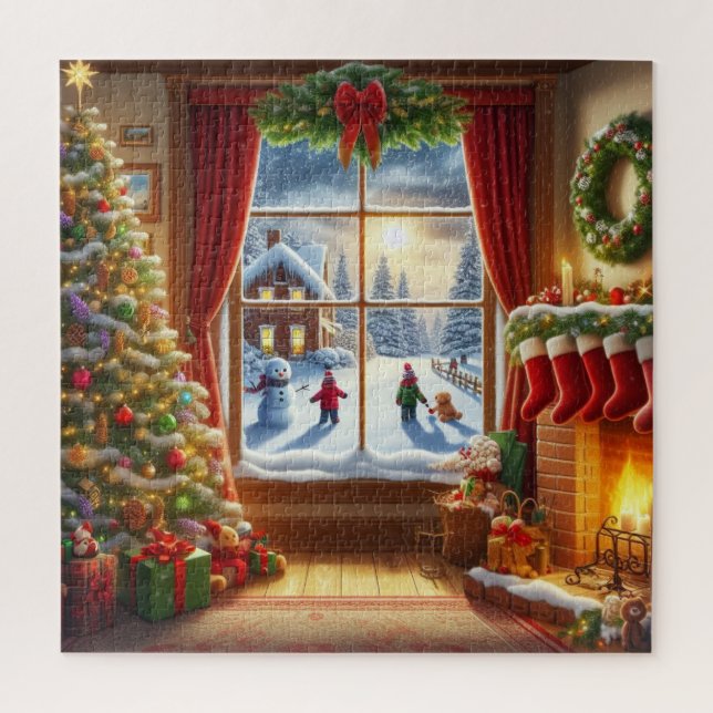 Gemütliches Weihnachtsfenster (Vertikal)