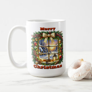 Gemütliches Weihnachtsfenster Kaffeetasse