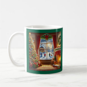 Gemütliches Weihnachtsfenster Kaffeetasse
