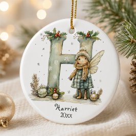 Gemütliches Weihnachtsfest Anfänglicher Personalis Keramik Ornament