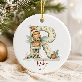 Gemütliches Weihnachtsfest Anfänglicher Personalis Keramik Ornament