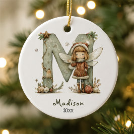 Gemütliches Weihnachtsfest Anfänglicher Personalis Keramik Ornament