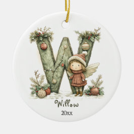 Gemütliches Weihnachtsfest Anfänglicher Personalis Keramik Ornament