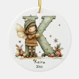 Gemütliches Weihnachtsfest Anfänglicher Personalis Keramik Ornament