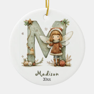 Gemütliches Weihnachtsfest Anfänglicher Personalis Keramik Ornament
